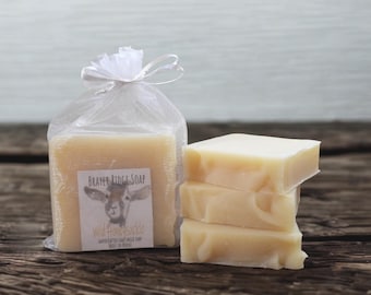 Wild Honeysuckle Goat Milk Soap, Handcrafted, 4 Bars