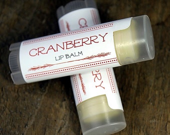 Cranberry Flavored Lip Balm, Made In Maine , Cranberry Lip Care, Lip Butter, Cranberry Flavor Lip Balm, Maine Made Lip Care,Stocking Stuffer