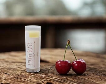 Cherry Lip Balm, Organic Shea Butter, Handmade in Maine