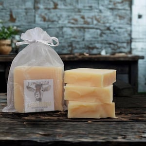 Lemon Verbena Goat Milk Soap, Handcrafted, Maine Made, (4 Bars)