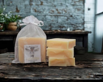 Lemon Verbena Goat Milk Soap, Handcrafted, Maine Made, (4 Bars)