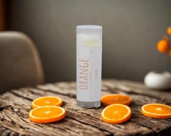 Sweet Orange Essential Oil Lip Balm, Handmade in Maine
