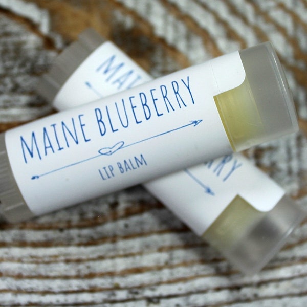 Maine Blueberry Flavored  Handcrafted Lip Balm, Blueberry Flavor Lip Care, Natural Lip Balm, Kids Lip Balm, Handmade Lip Care, Maine Made