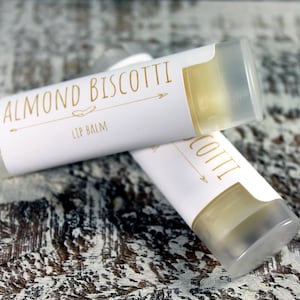 Handcrafted Almond Biscotti Flavored  Lip Balm, Almond Lip Butter, Maine Made Lip Care, Almond Biscotti Balm, Handmade Lip Care, Self Care