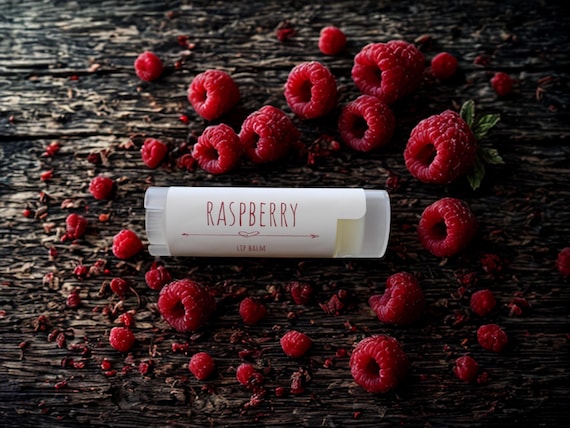 Raspberry Lip Balm, Natural Flavored Lip Care, Handmade in Maine