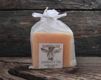 Lemongrass Sage Goat Milk Soap: Handcrafted Maine Soap for Sensitive Skin