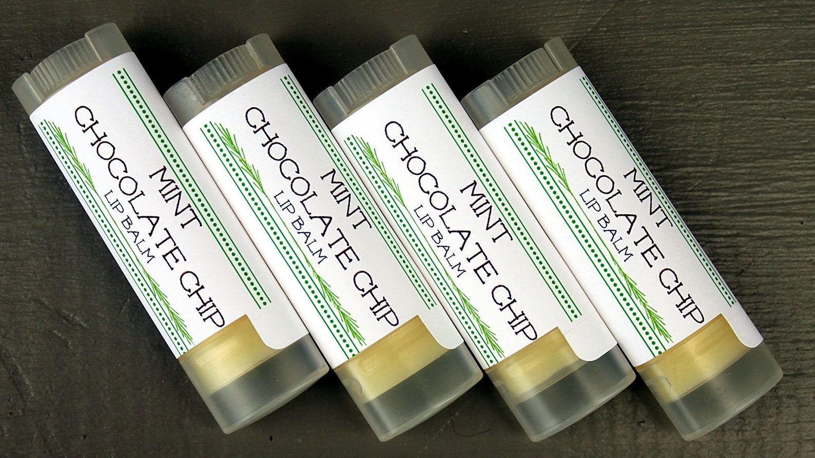 Mint Chocolate Chip Lip Balm, Handmade With Shea Butter, Set of 4 - Etsy