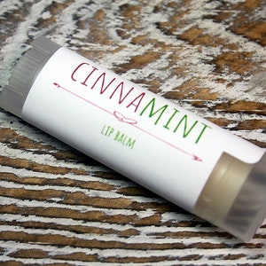 Cinnamint Flavored Handcrafted Lip Balm, Cinnamon Mint Flavor Lip Care, Natural Lip Balm , Lip Butter Handmade Lip Care, Maine Made,