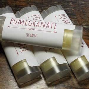4 Tubes Handcrafted Pomegranate Flavored Lip Balm, Lip Butter  Maine Made, Kids Lip Balm, Pomegranate Lip Care, Made In Maine,