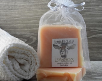 Lemongrass Sage Goat Milk Soap: Handcrafted Maine Soap for Sensitive Skin