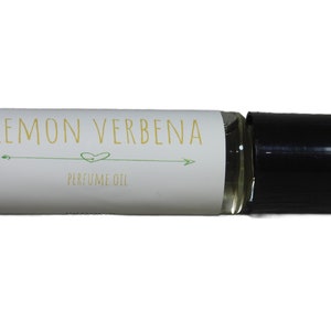 Lemon Verbena Scented Roll On Perfume Oil, Floral Body Perfume, Vegan Perfume, Floral Perfume, Alcohol Free Handcrafted Perfume, 10ml, .33oz