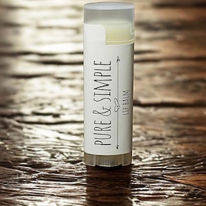 Pure & Simple Flavor Free Lip Balm, Natural Handcrafted Lip Care, Maine Made Oval Tube image 1