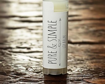 Pure & Simple Flavor Free Lip Balm, Natural Handcrafted Lip Care, Maine Made Oval Tube