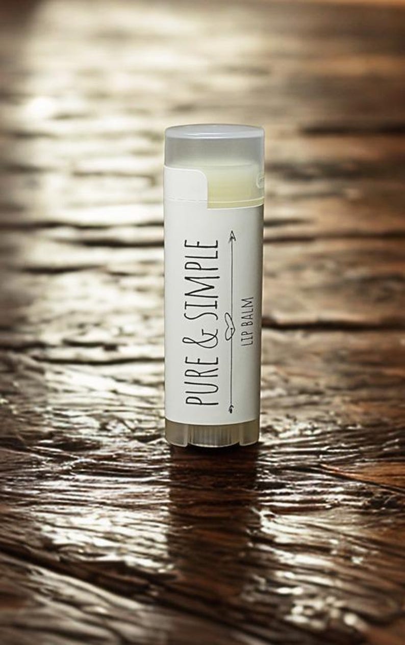 Pure & Simple Flavor Free Lip Balm, Natural Handcrafted Lip Care, Maine Made Oval Tube image 1
