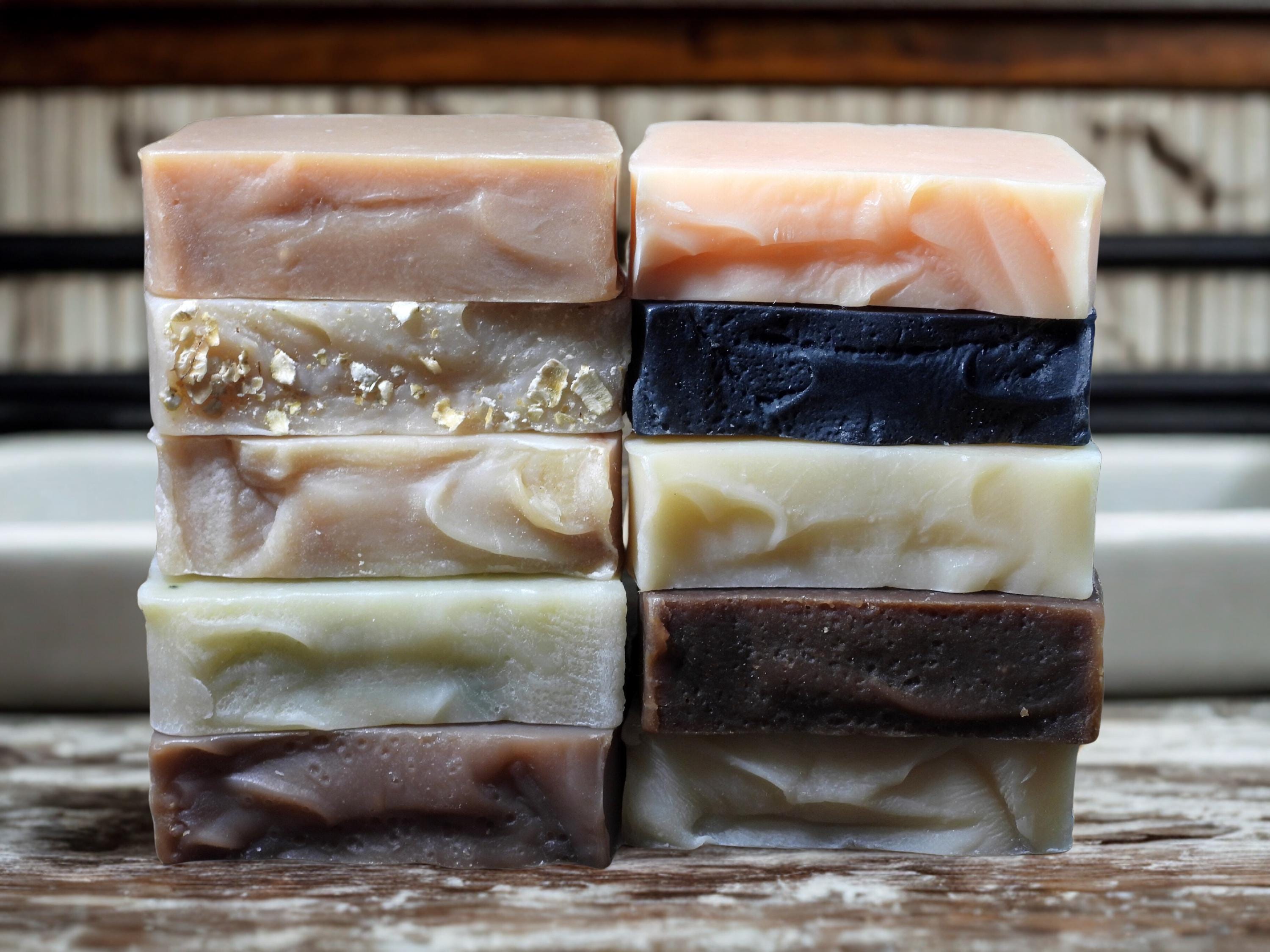 100 Goat Milk Soap Favors, Handcrafted Soap, Organza Bags