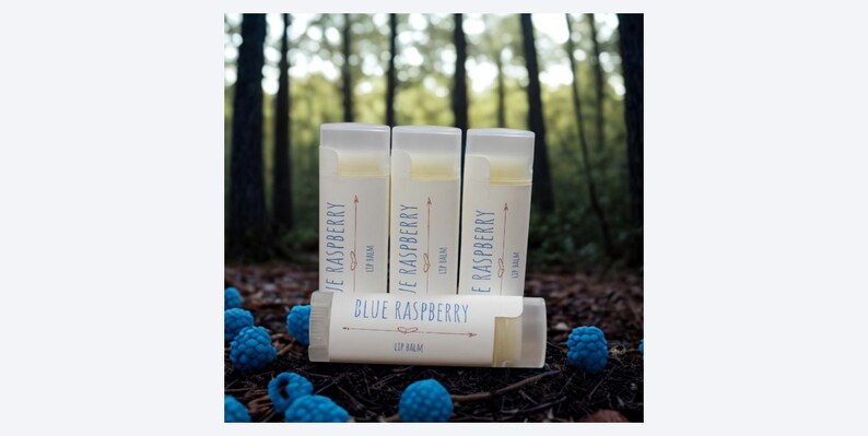 Blue Raspberry Lip Balm Set, Handcrafted Maine Made Lip Care image 3