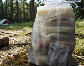 Handcrafted Goat Milk Soap End Pieces, Camping Travel Size, Made in Maine