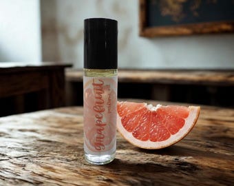 Grapefruit  Essential Oil Roll On, Vegan Body Perfume (10ml/.33oz)