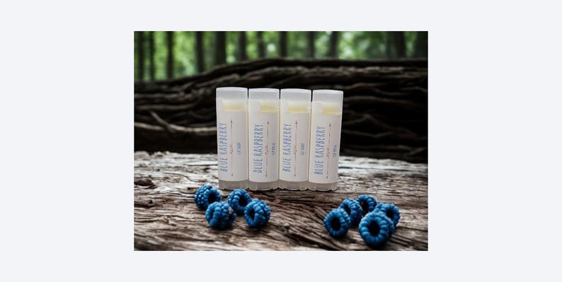Blue Raspberry Lip Balm Set, Handcrafted Maine Made Lip Care image 1