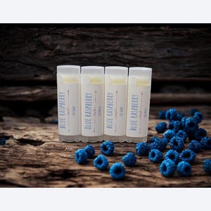 Blue Raspberry Lip Balm Set, Handcrafted Maine Made Lip Care image 2