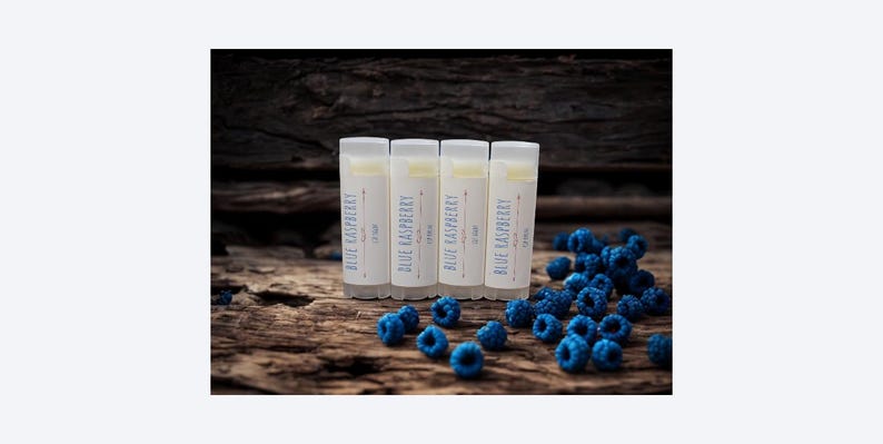Blue Raspberry Lip Balm Set, Handcrafted Maine Made Lip Care image 2