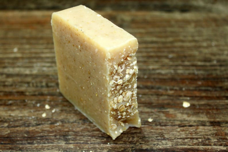 Oatmeal, Milk & Honey Handcrafted Goat Milk Soap, Ground Oatmeal Soap, Exfoliating Soap , Bar Soap, Cold Process Soap, Self Care image 4