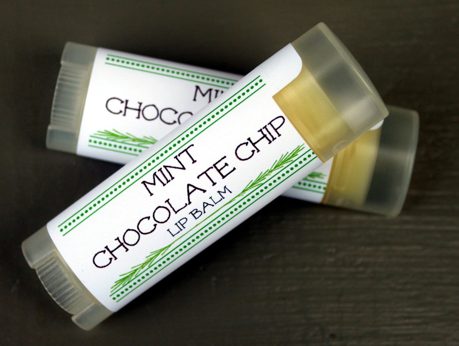 Handcrafted Mint Chocolate Chip Lip Balm, Organic Beeswax, Shea Butter ...