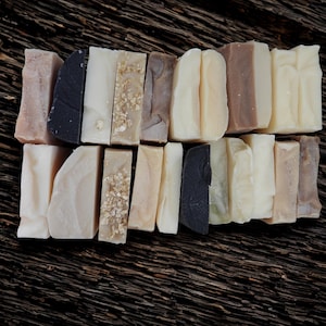 5 lb Grab Bag Irregular Goat Milk Soap Pieces, Maine Made Self Care