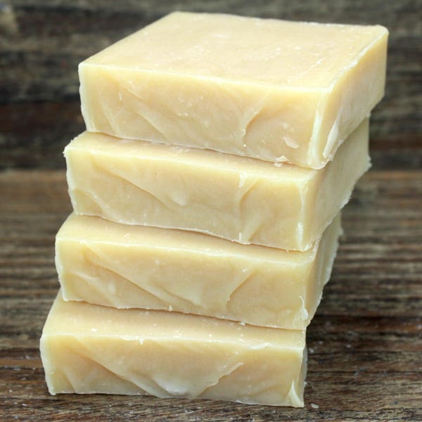 4 Bars Lemongrass  & Sage  Handcrafted Goat Milk Soap Made in Maine, Moisturizing Bath and Body Soap, Self Care,