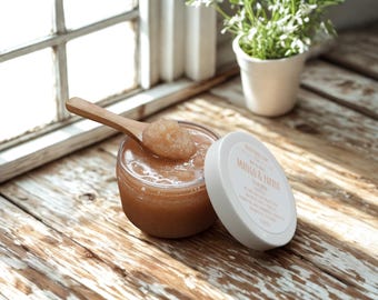 Mango Papaya Sugar Or Salt Scrub, Exfoliating Body Polish, 6oz