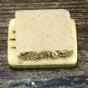 Oatmeal, Milk & Honey Handcrafted Goat Milk Soap, Ground Oatmeal Soap, Exfoliating Soap , Bar Soap, Cold Process Soap, Self Care image 3