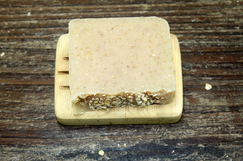 Oatmeal, Milk & Honey Handcrafted Goat Milk Soap, Ground Oatmeal Soap, Exfoliating Soap , Bar Soap, Cold Process Soap, Self Care image 3