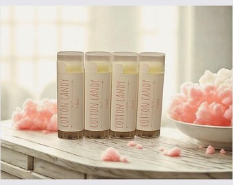 Handcrafted Cotton Candy Lip Balm Set, Made in Maine