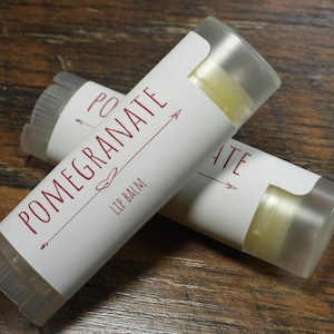 Handcrafted Pomegranate Flavored Lip Balm, Pomegranate Lip Care, Maine Made, Handmade Lip Butter, Pomegranate Flavor,