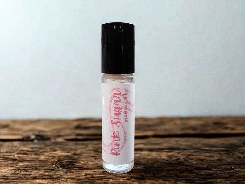 Pink Sugar Scented Perfume Oil Roll On, Vegan Handcrafted Perfume image 1