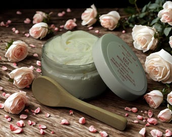 Rose Scented Whipped Body Butter, Shea Butter, Apricot Kernel Oil, Self Care