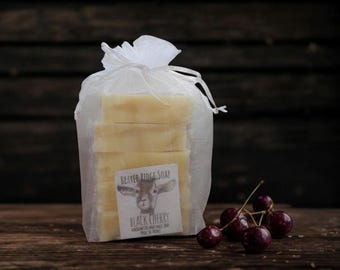 Black Cherry  Goat Milk Soap Grab Bag, Moisturizing, Irregular Soap (5 Bars)