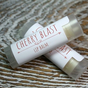 Cherry Blast Flavored Handcrafted Lip Balm,   Organic Shea Butter  Maine Made, Lip Care, Moisturizing Lip Balm, Kids Lip Balm, Lip Butter