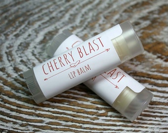 Cherry Blast Flavored Handcrafted Lip Balm,   Organic Shea Butter  Maine Made, Lip Care, Moisturizing Lip Balm, Kids Lip Balm, Lip Butter