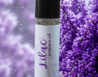 Handcrafted Lilac Perfume Oil Roll On, Vegan, Alcohol Free (.10ml/.33oz)