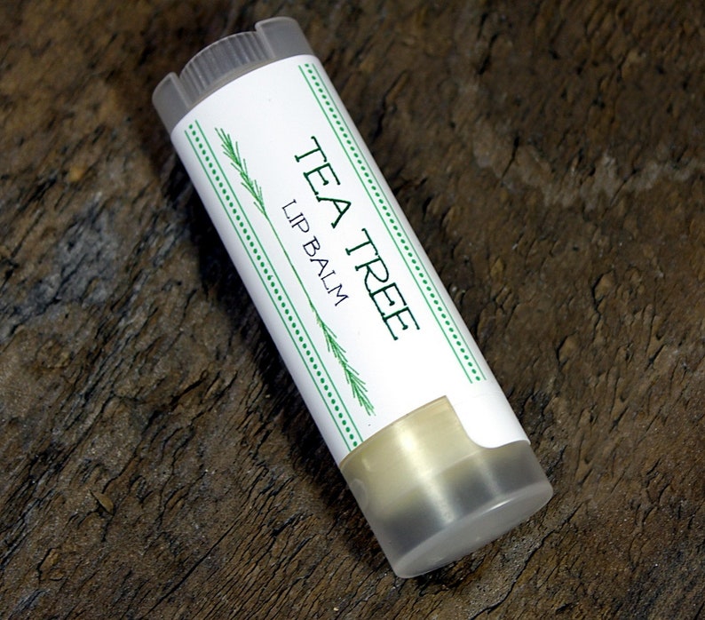 Tea Tree Essential Oil Handcrafted Lip Balm Natural Lip Care Etsy
