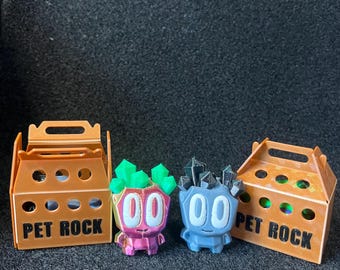 3D Printed Blob Lab Pet Rock: Quirky Desktop Toy Friend