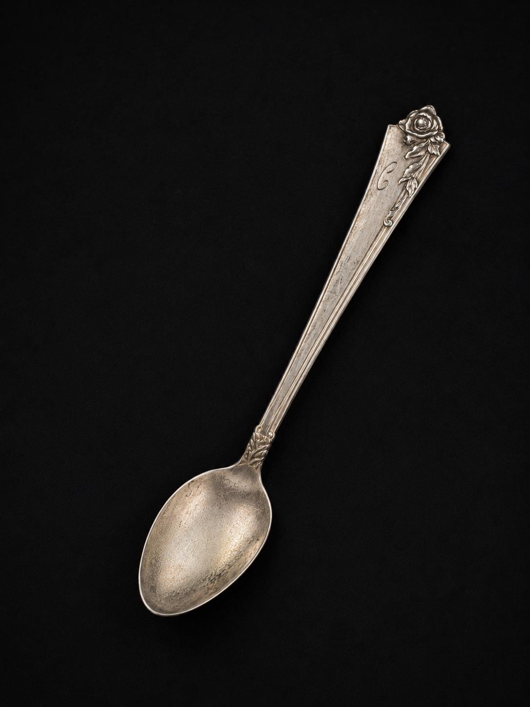 Heirloom Sterling Damask Rose Spoon - Etsy