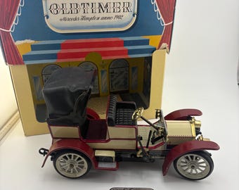 Vintage Schuco 1229 Mercedes Simplex 1902 Wind-up Tin Toy Car Made