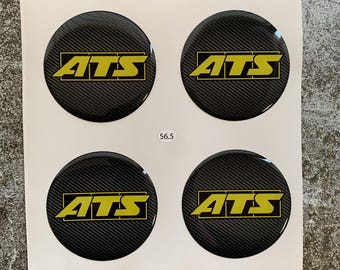 Set of 4 Epoxy resin Stickers for Center caps on ATS car rims || All Size Silicone Self-adhesive Emblems