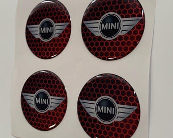 4 adesivi in silicone per coprimozzo | motivo: Street Racing | diametro: 58 mm