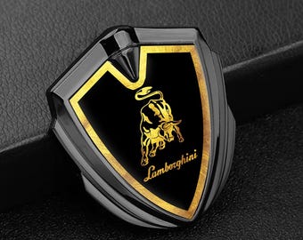 Metal Shield Sticker for Car Tuning Lamborghini Logo / Interior-Exterior Emblem/ Auto Decoration