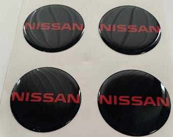4 X Custodia in silicone di/emblemi per mozzo Caps | motivo: Black/Nero | Diametro: 55 mm