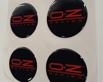 Set of 4 Epoxy resin Stickers for Center caps on OZ car rims || All Size Silicone Self-adhesive Emblems