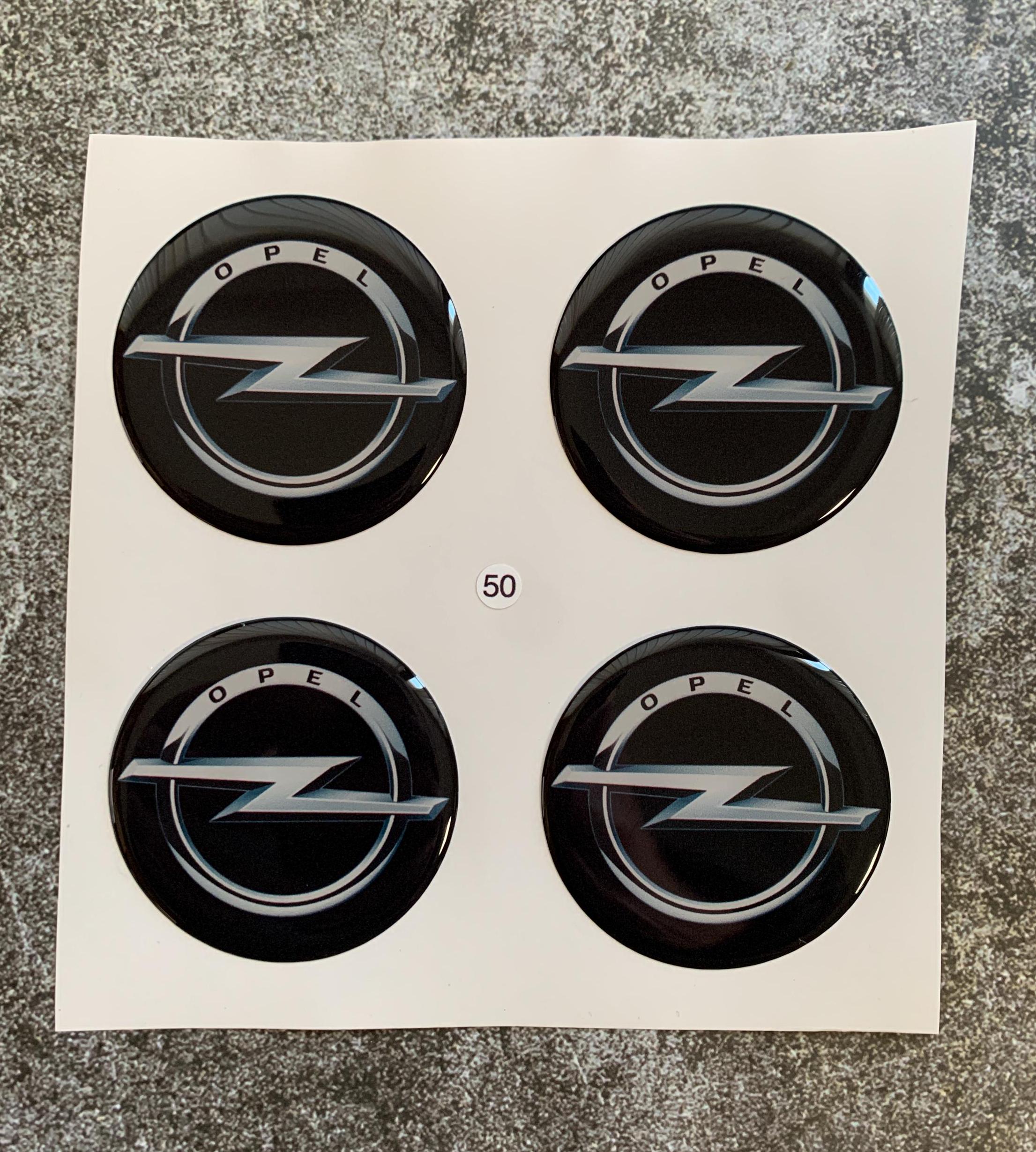 Set of 4 Epoxy resin Stickers for Center caps on Opel car rims || All Size Silicone Self-adhesive Emblems